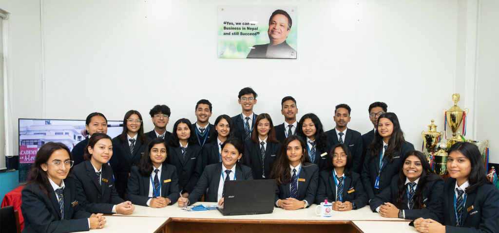 A group of students in a humanities college in Kathmandu. BA, BSW Students
